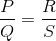 \frac{P}{Q}= \frac{R}{S}