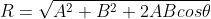 R=\sqrt{A^2+B^2+2AB cos\theta}