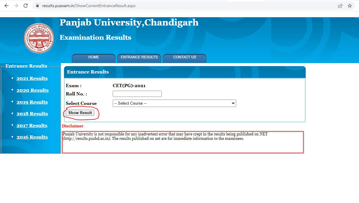 Panjab University Result 2022: BA, B.Sc, B.Com PU UG PG Results @Puchd ...