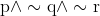 \mathrm{p} \wedge \sim \mathrm{q} \wedge \sim \mathrm{r}