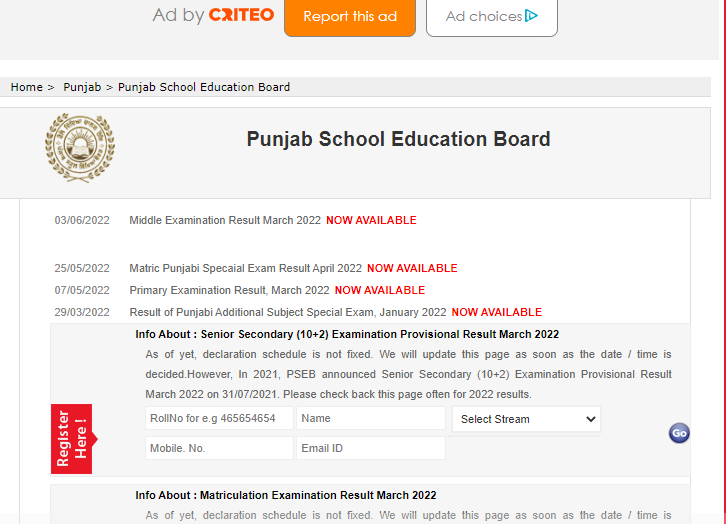 Punjab Board Class 12 Result 2022 (Declared): Know PSEB 12th