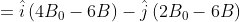 =\hat{i}\left ( 4B_{0}-6B \right )-\hat{j}\left ( 2B_{0}-6B \right )