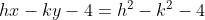 hx-ky-4 = h^{2}-k^{2}-4