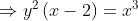 \Rightarrow y^{2}\left ( x-2 \right )= x^{3}