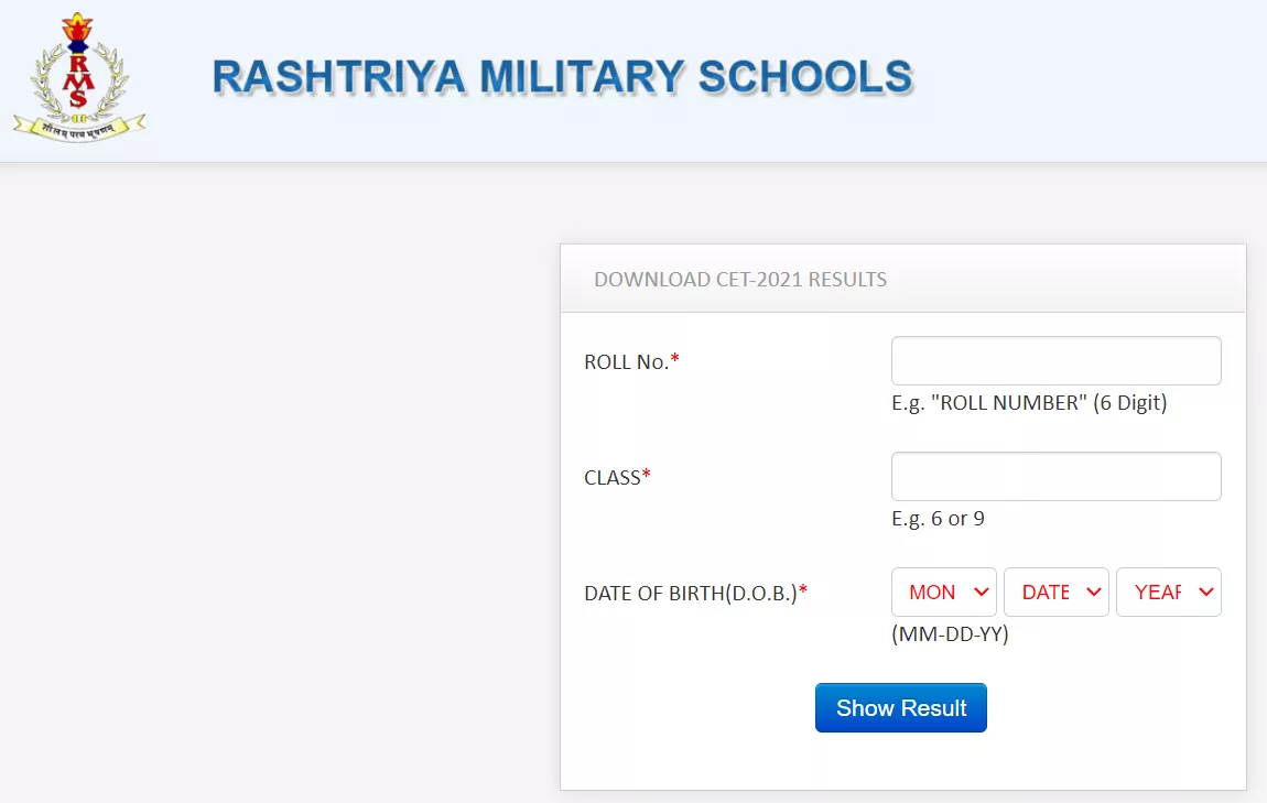 Rashtriya Military School Result 2023- Check Rms Result Here