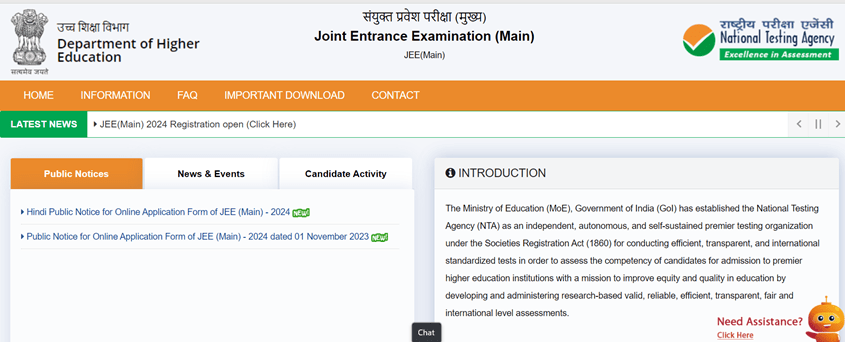 jee main 2024, jeemain.nta.ac.in, jee mains 2024, jee main 2024 official website