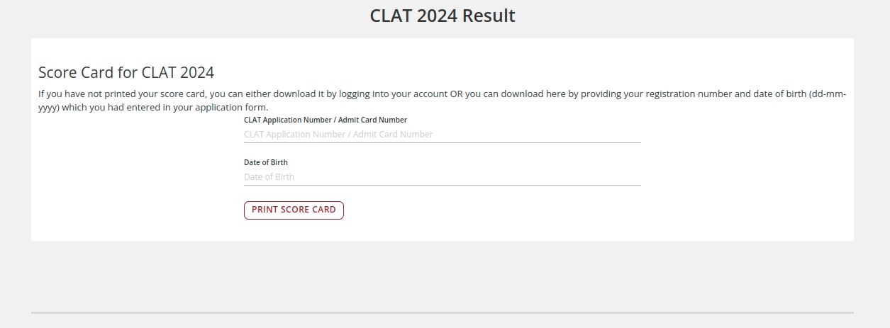CLAT 2024 result
