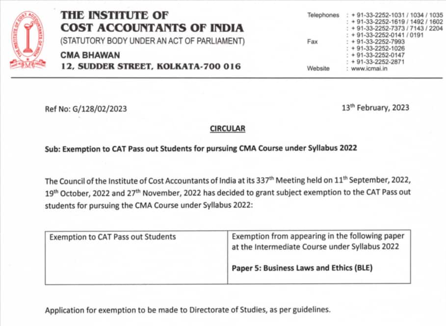 CMA Foundation Exam 2023 Result (Out), Date, Exam Form, Admit Card