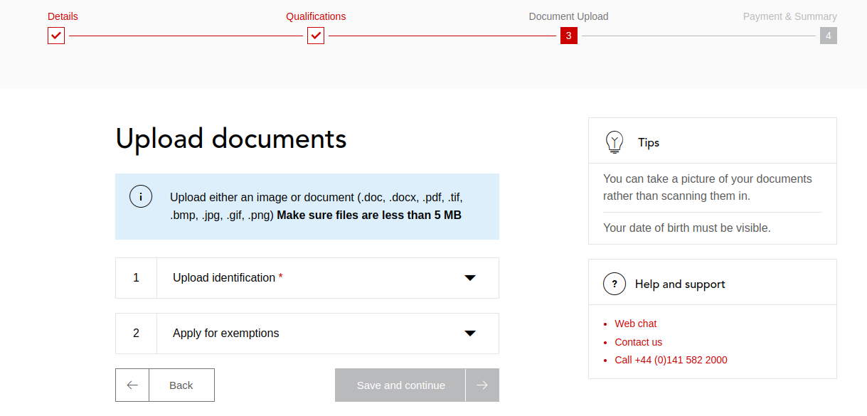 Acca registration documents
