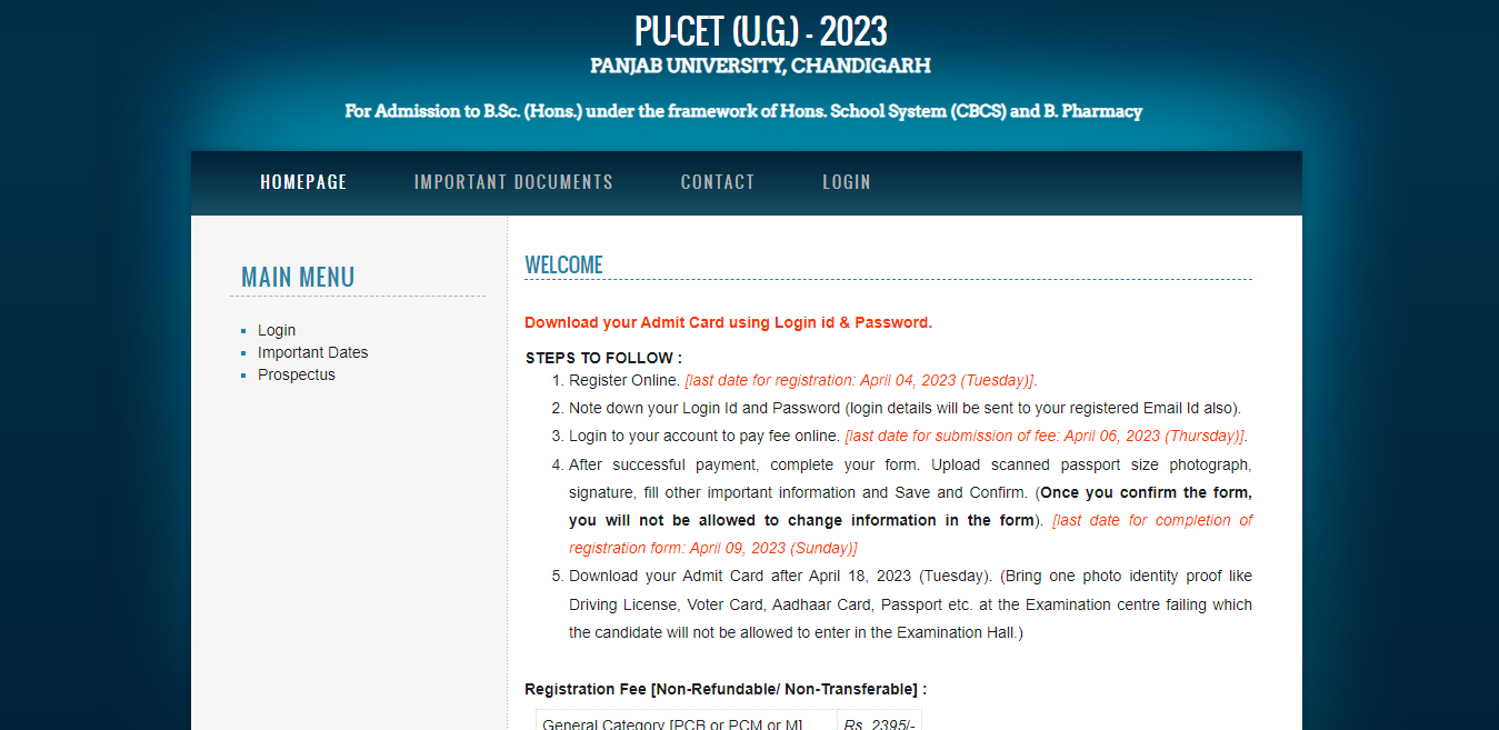 PU-CET-U-G-2023-Panjab-University-Online-Admission