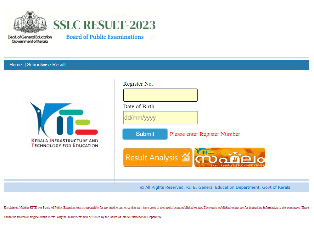 kerala sslc result 2023, results.kite.kerala.gov.in, kerala 10th result 2023