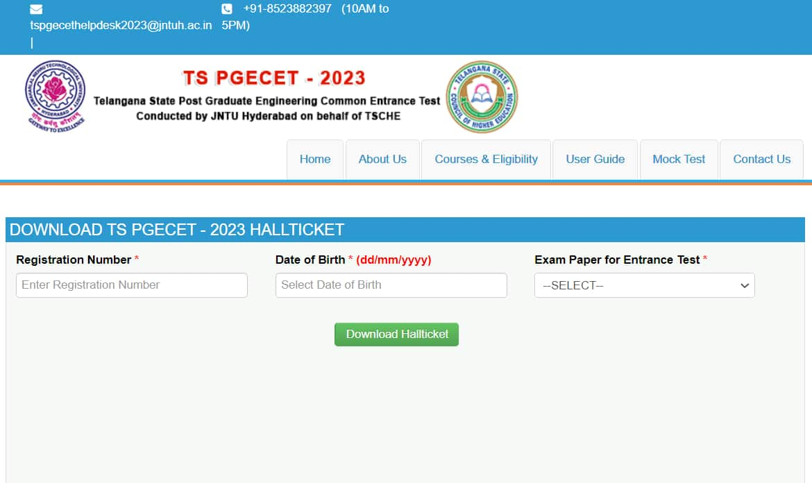 ts pgecet 2023 admit card 