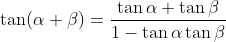 \\\mathrm{\tan (\alpha+\beta)=\frac{\tan \alpha+\tan \beta}{1-\tan \alpha \tan \beta}}