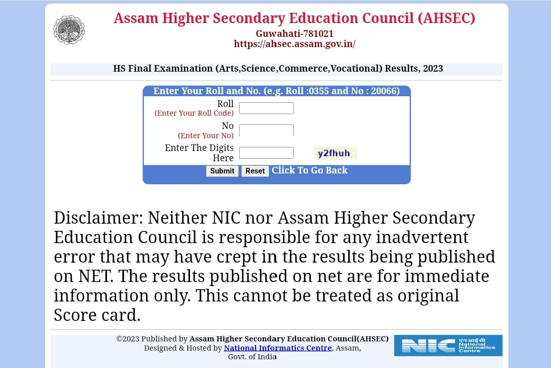 ahsec result. assam hs result 2023, assam baord hs result 2023