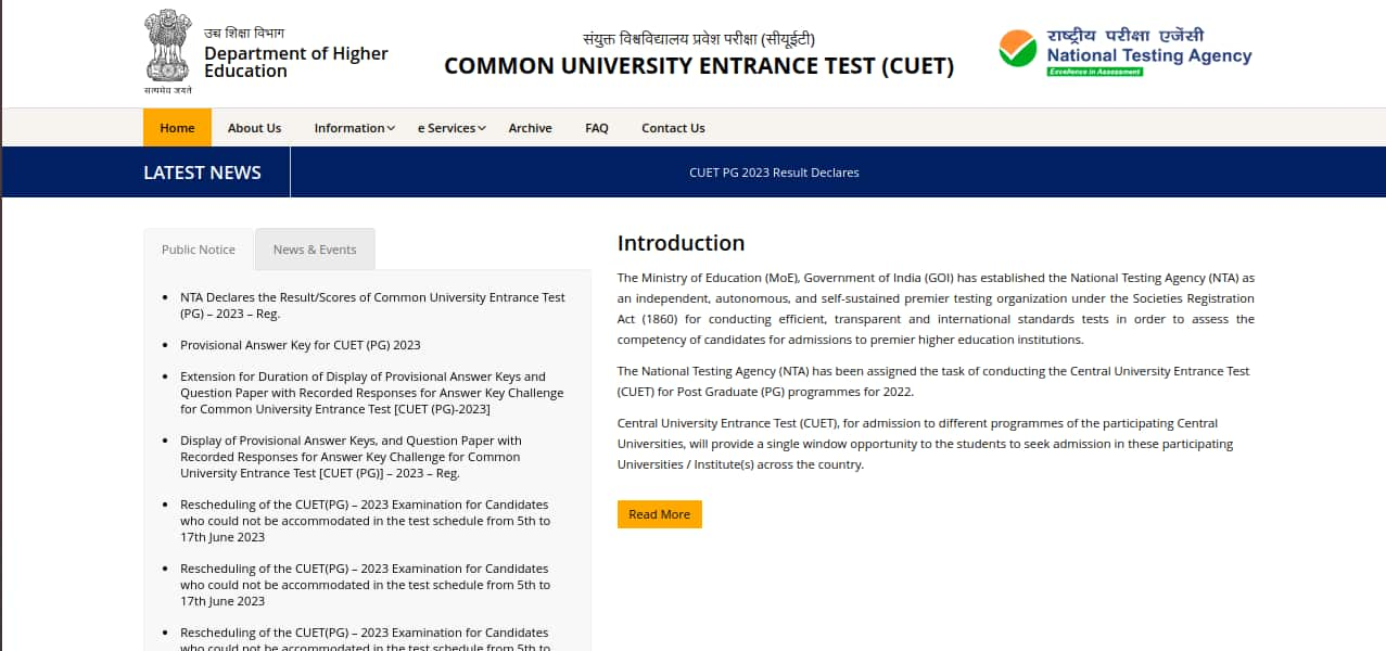 CUET PG Result 2023 (Out): Score Card @cuet.nta.nic.in, How to check ...