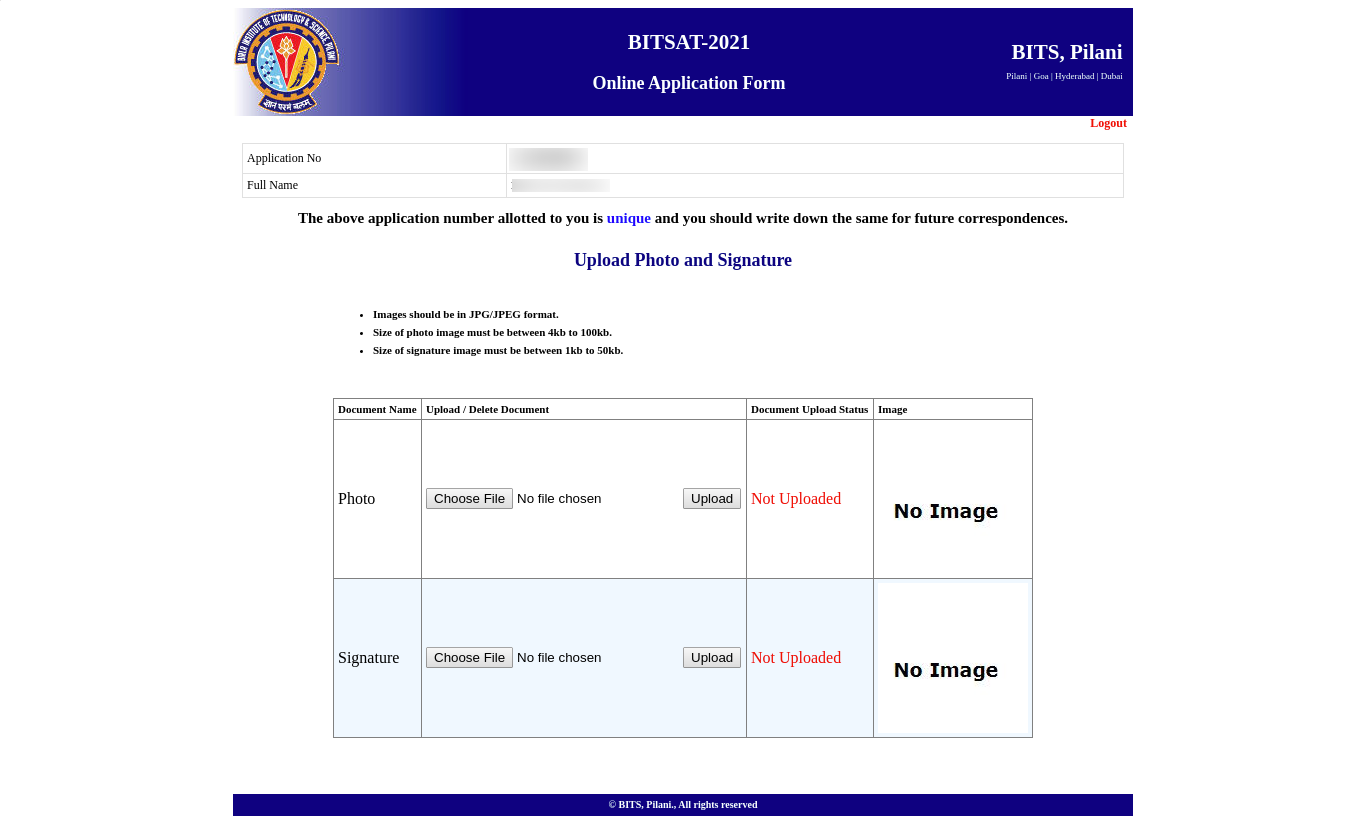 BITSAT Application Form 2024 Fees, Documents, Direct Link