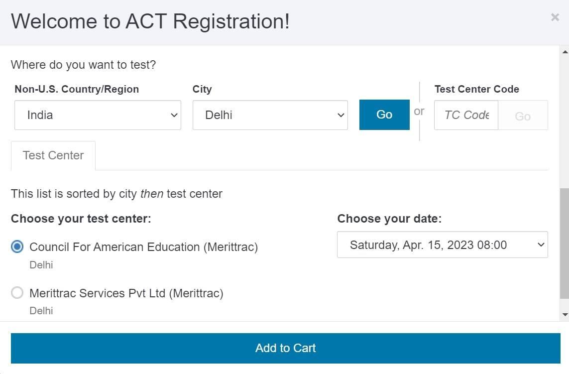 ACT Registration 2023 – Application Dates, ACT Login Window, Process, Fees