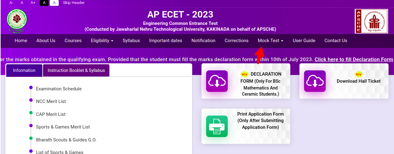 AP ECET Mock Test Link 