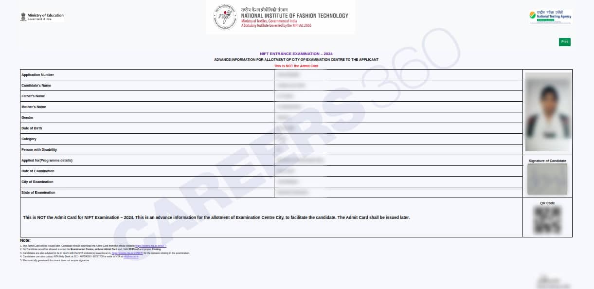 nift self declaration