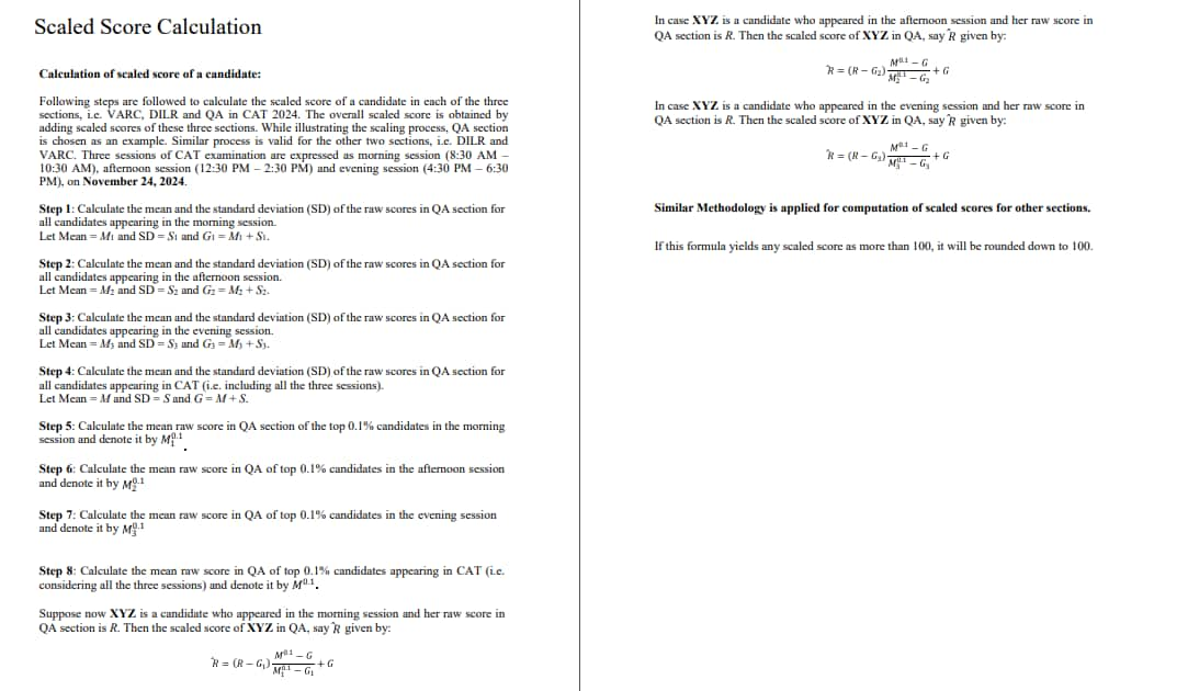 cat 2024 slot 1 answer key, cat answer key 2024, cat 2024 result, cat 2024 expected score vs percentile