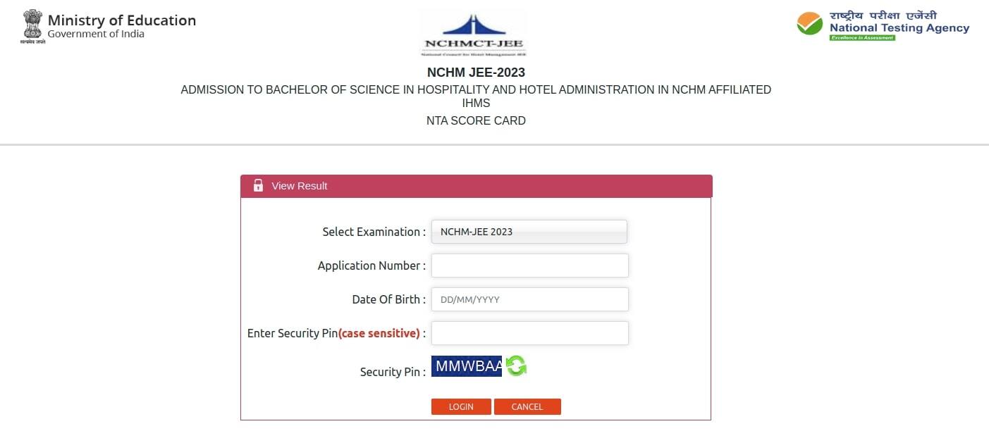 NCHMCT JEE Result