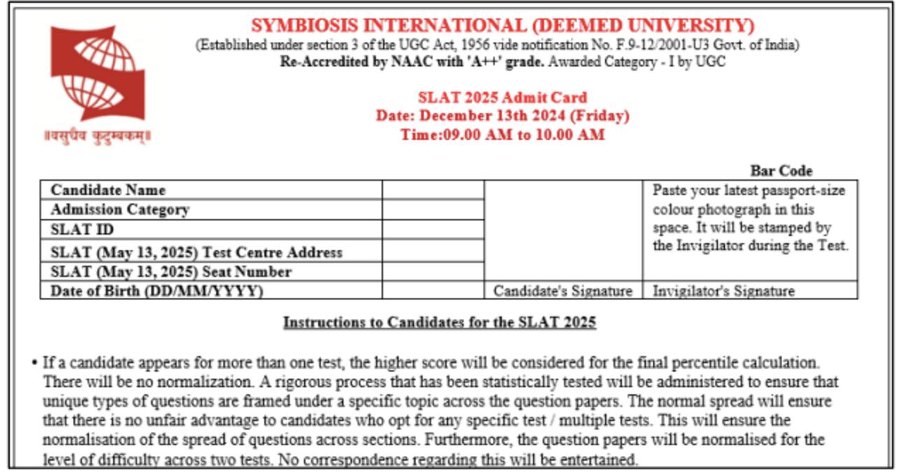 SLAT-Admit-Card-2025