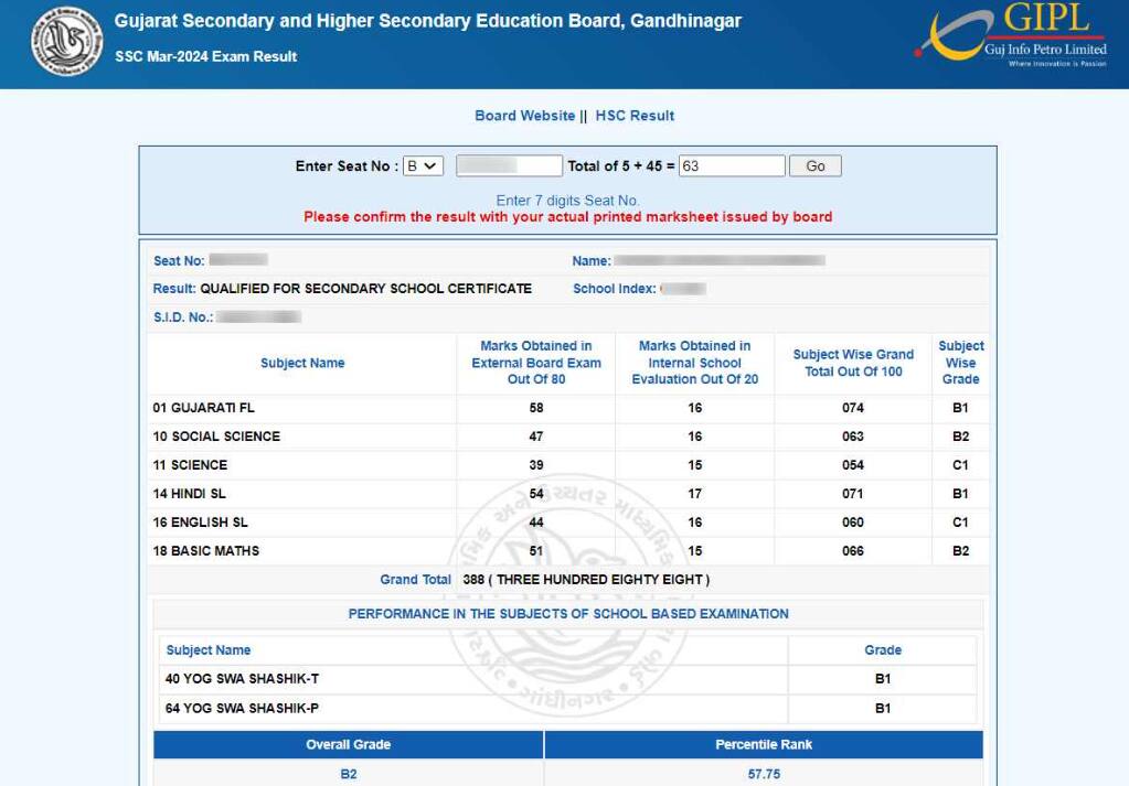 Gseb 10th Result 2024 Out Direct Link Check Gujarat Board Ssc Results