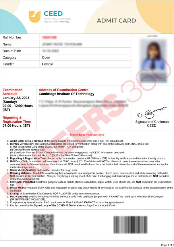 ceed admit card 2025