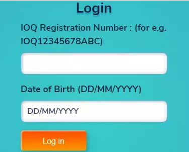 IOQM Admit Card Login Window
