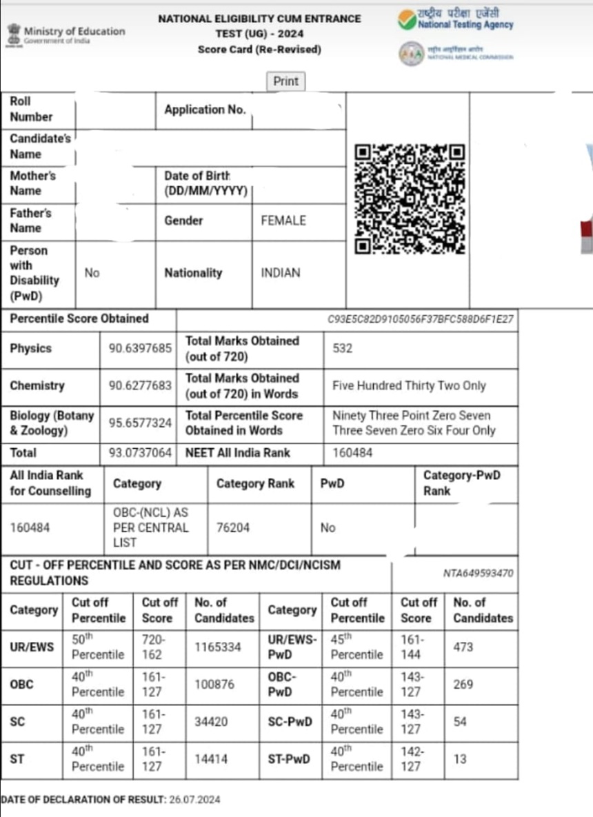 neet result 2024 scorecard, exams.nta.ac.in neet, neet.ntaonline.in, nta neet revised result 2024, nta neet results