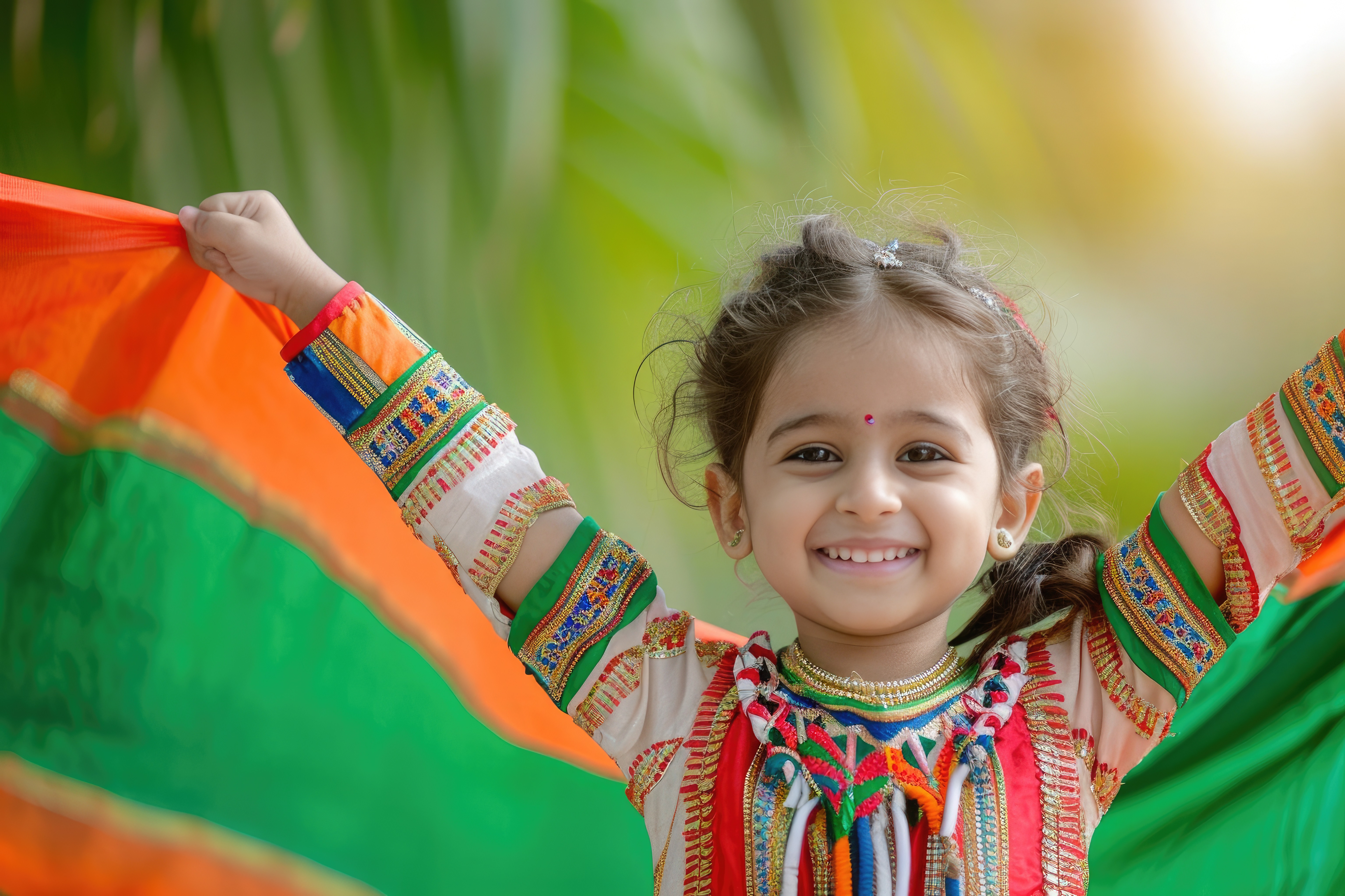 girl-with-indian-flag