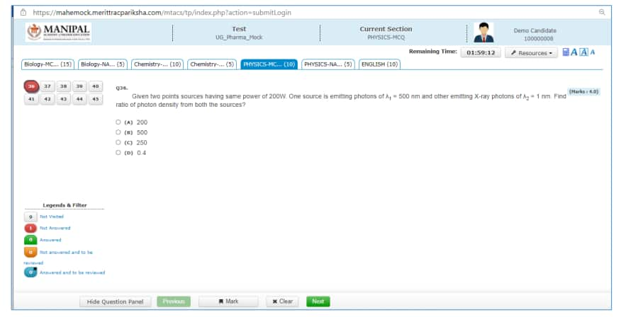 MET mock test