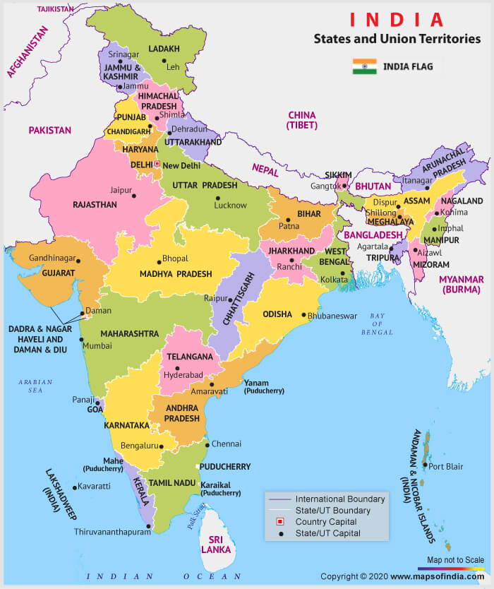 States and Capitals of India