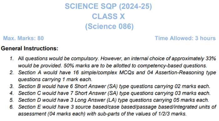 cbse-class-10-science-exam-pattern-2024-25