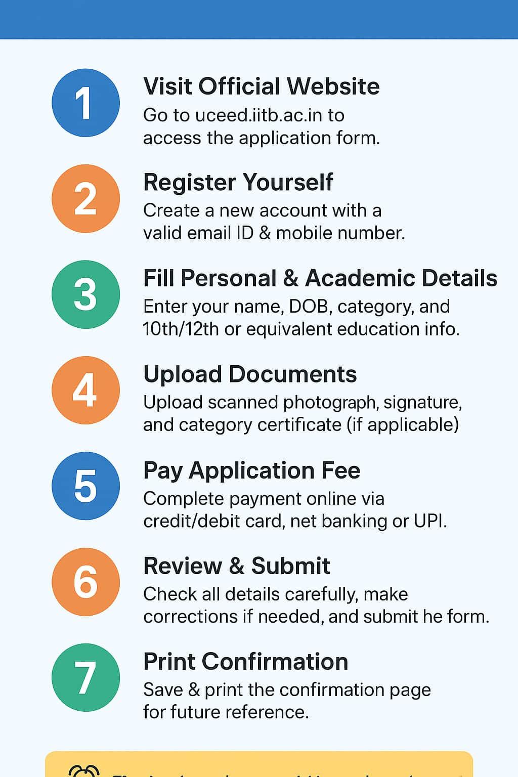 Step-by-step process to fill UCEED 2026 application form