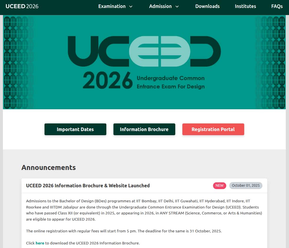 uceed-2026-official-website