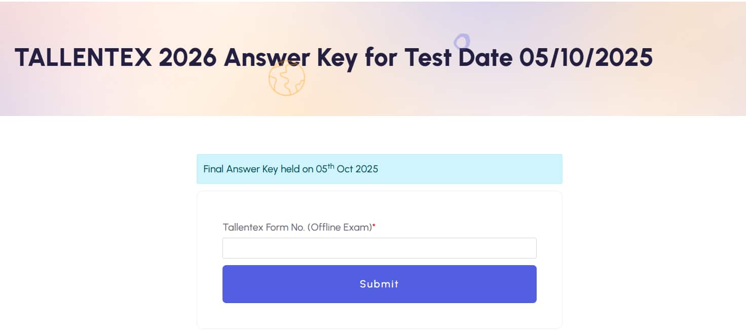 Allen Tallentex Answer Key