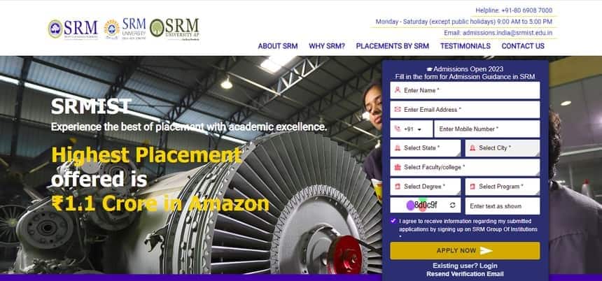 SRMJEEE_Course_Selection_Portal