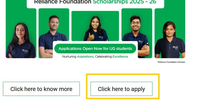 Reliance Foundation Scholarship Application Process