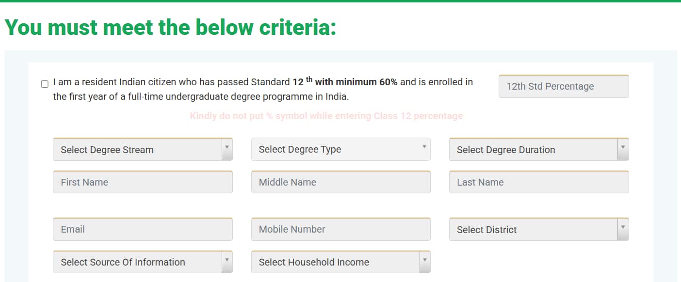 Reliance Foundation Scholarship Form
