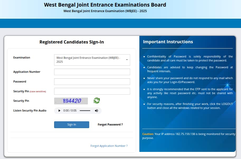 Wbjee application form