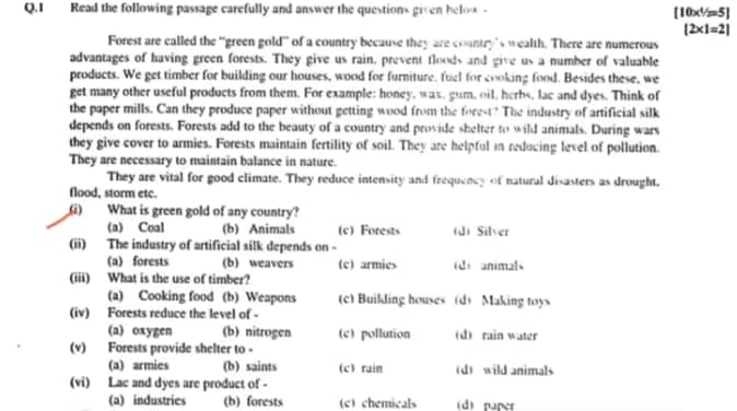 RBSE Class 9 English Half-Yearly Question Paper 2025