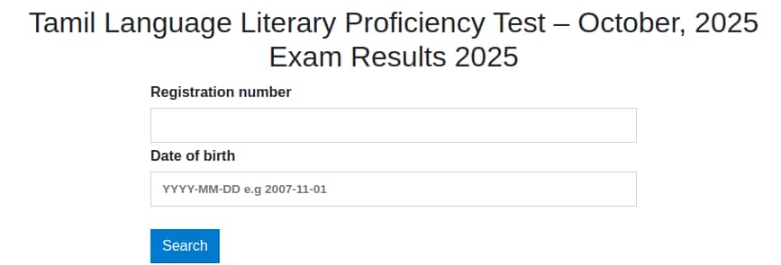 Tamil Thiranari Thervu Result