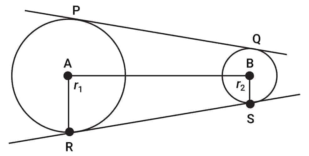 Direct common tangent