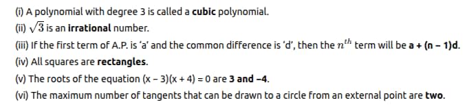 MP Board 10th Class Mathematics Half Yearly Answer Key 2025-26