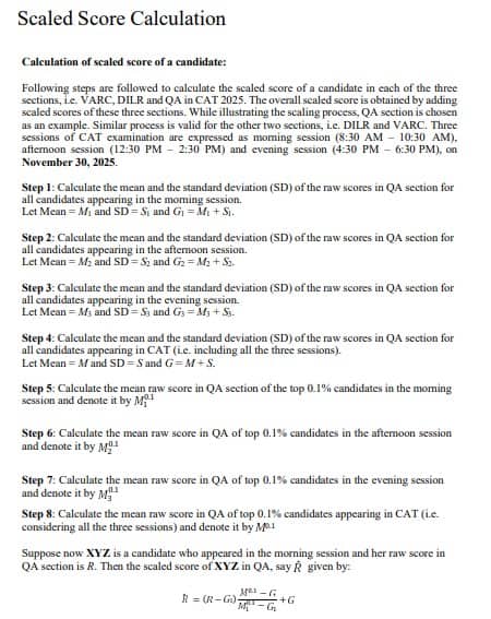 how is cat score 2025 calculated? marking scheme, scaled score explained.