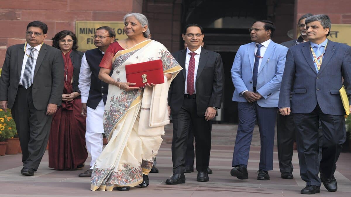 finance minister nirmala sitharaman before her first budget speech in the new term