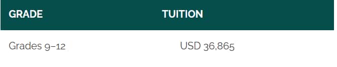 Fee Structure of The American Embassy School for 2024-25