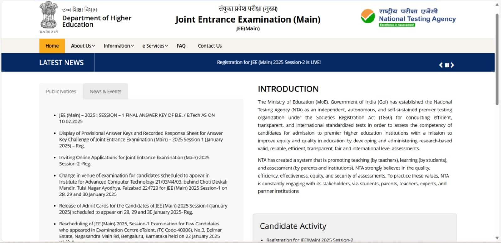 jee main result 2025 declared at jeemain.nta.nic.in.