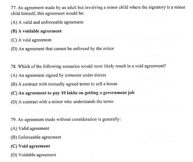 CLAT 2025 Question 77-79